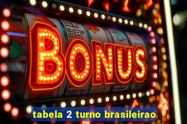 tabela 2 turno brasileirao